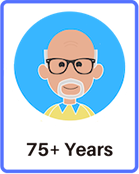 Icon of balding man with glasses and grey goatee